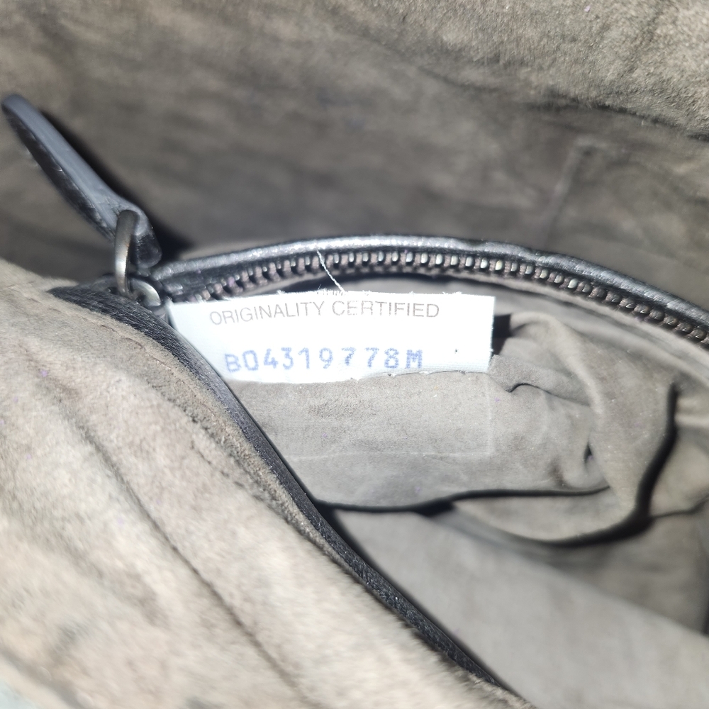 Bottega Veneta Nodini Gunmetal Silver Crossbody W/COA - Picture 5 of 16